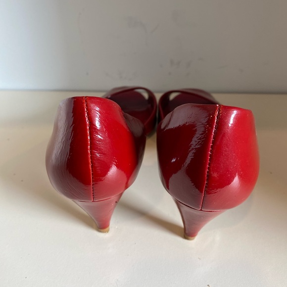 Aldo Red Kitten Heels with Peep Toe size 39 - Picture 2 of 8